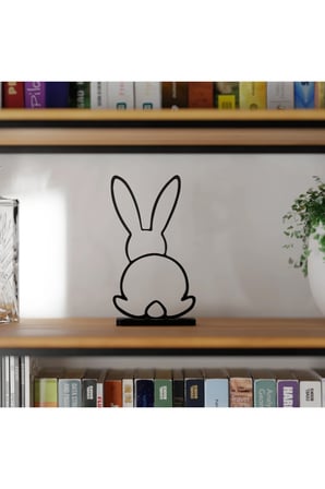 Tavşan2 Geometrik Masa Süsü Plastik 12cm