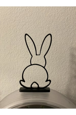 Tavşan2 Geometrik Masa Süsü Plastik 12cm