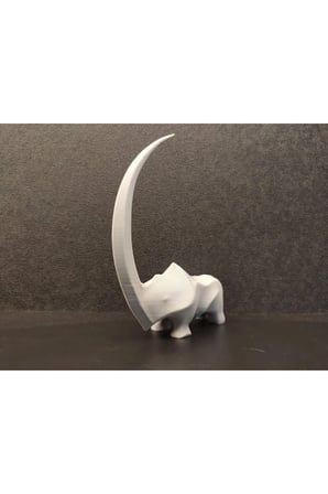 Dinazor Yüzüklük Masa Süsü Biblo Hediyelik 15cm Beyaz Plastik