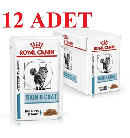 Royal Canin Veterinary Skin&Coat Pouch Yaş Mama 12×85 Gr