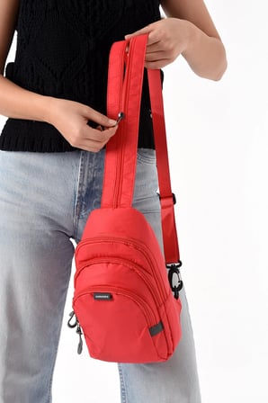 Unisex Suya Dayanıklı Çapraz Askılı Çok Gözlü Fermuarlı Sırt Ve Göğüs Çantası Bodybag