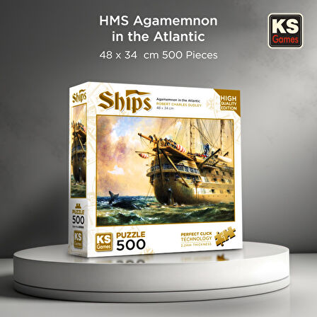 500 Parça HMS Agamemnon in Atlantic Ks Games Puzzle