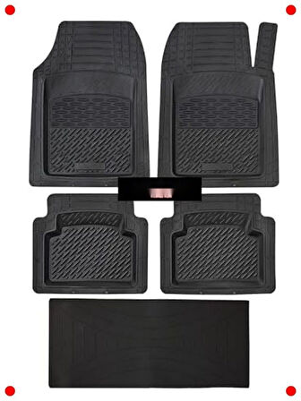 Üniversal Siyah Oto Paspas - Belirli Sedan Modelleri Uyumlu