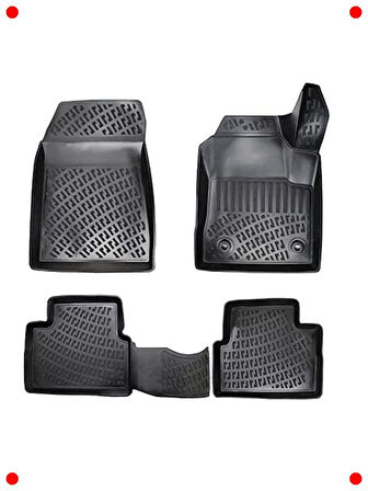 3D Havuzlu Oto Paspas Seti - Belirli Hatchback (2001-2007)