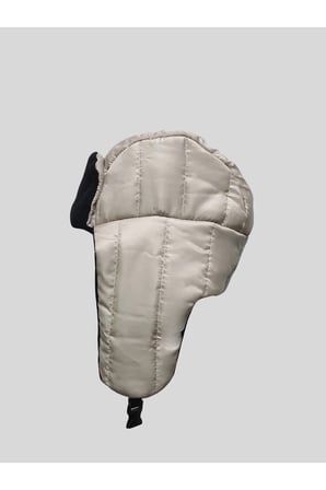 Kışlık içi polarlı Su geçirmez Uşanka şapka Yetişkin - Çocuk Unisex BEJ