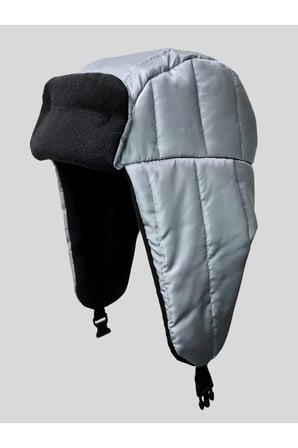 Kışlık içi polarlı Su geçirmez Uşanka şapka Yetişkin - Çocuk Unisex Gri