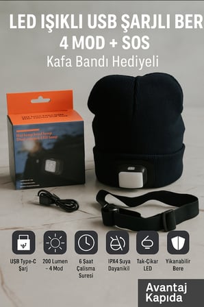 İçi Kürklü XL Motosiklet Kar Kayak Eldiveni + Bere+ Atkı 3lü Kışlık Set + Kafa Bandı Hediye