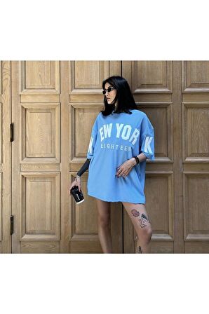 Unisex New York Fitilli Oversize Tshirt