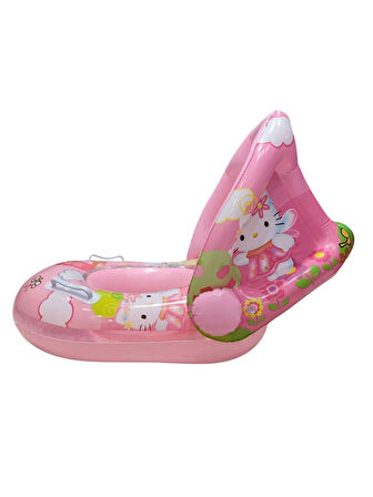 Sekk O Bebek Havuzu PEMBE Yaş 1-4 Yaş için Hello Kity Bebek Yüzme simidi Çıkartmalı Takmalı Deniz Simidi