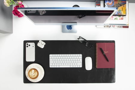 Kişiye Özel Hakiki Full Grain Deri Masa Matı 37X80 Cm El Yapımı Ofis Sümeni Ve Mouse Pad