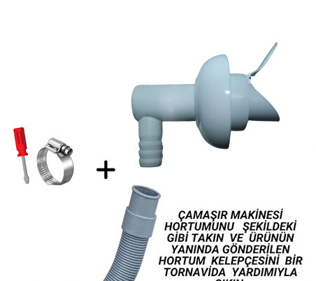 Çamaşır ve Bulaşık Makinesi Gider Koku Önleyici Çekvalf Adaptör Conta | Ø50 mm Haşere ve Koku Koruma