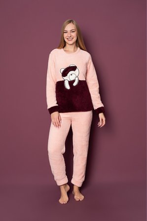 Kadın Peluş Pijama Takımı