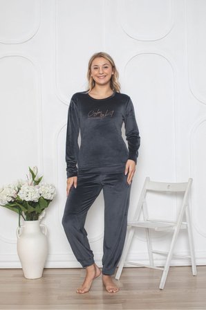 Kadife Cepli Pijama Takımı