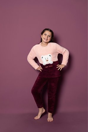 Çocuk Peluş Pijama Takımı