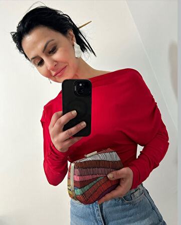 Portföy Çanta, Hasır Çanta, El Yapımı Clutch Çanta, Günlük Çanta, Oval Tasarım Çanta