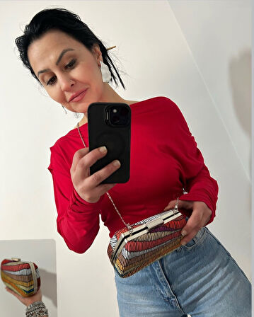 Portföy Çanta, Hasır Çanta, El Yapımı Clutch Çanta, Günlük Çanta, Oval Tasarım Çanta