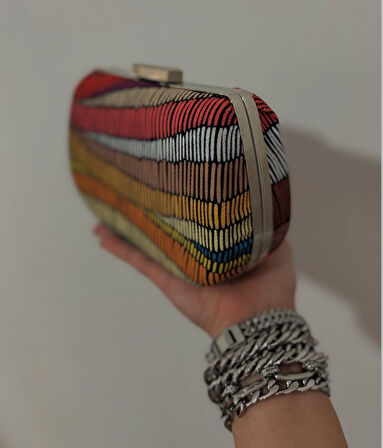 Portföy Çanta, Hasır Çanta, El Yapımı Clutch Çanta, Günlük Çanta, Oval Tasarım Çanta