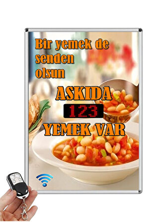 Askıda Yemek Led Sayıcı (uzaktan Kumandalı)