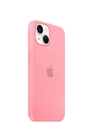 Ask Cover Apple iPhone 13 için MagSafe Özellikli Silikon Kılıf Lansman Logolu Kılıf - Kırmızı