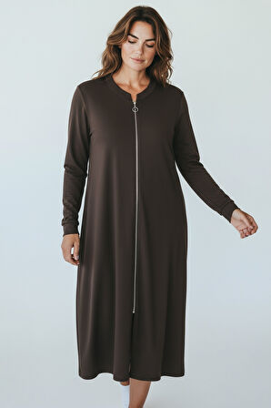 KADIN ÖNÜ FERMUARLI KOLU MANŞETLİ GİZLİ CEPLİ MEVSİMLİK KAP