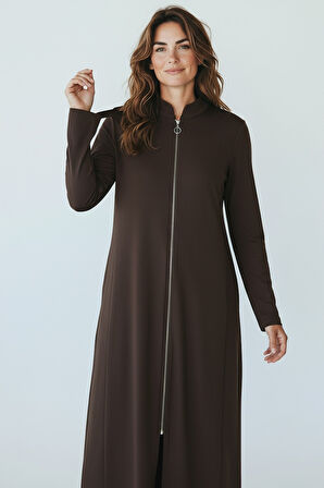 KADIN ÖNÜ FERMUARLI KOLU MANŞETLİ GİZLİ CEPLİ MEVSİMLİK KAP