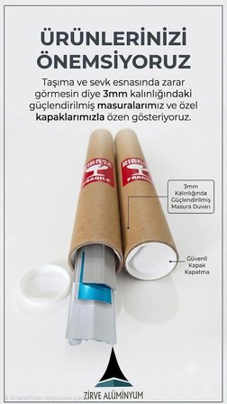 Oval Alüminyum Dolap İçi Askı Borusu 40 Cm 2 Adet Flanş Vidaları