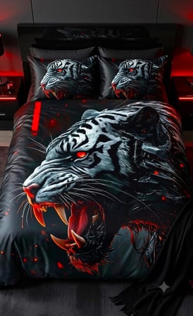 Özel Üretim Kıng Sıze Çift Kişilik 4 Parçadan Oluşan Saten & Pamuk Luxury Nevresim Takımı Aslan Premium Ranforce Battal Marka Organik siyah Altın beyaz