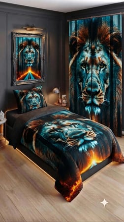 ÖZEL TASARIM TEK KİŞİLİK NEVRESİM TAKIMI PAMUK SATEN 160X240 CM Marka Luxury Premium Organik RANFORCE Kumaş Deluxe aslan kaplan Seri solmaz leke tutmaz uzun ömürlü canlı uhd baskı 