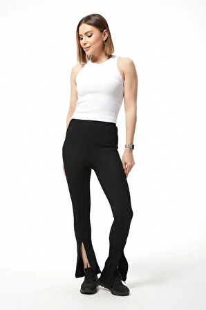 Kısa Kol Askılı Halter Yaka Fitilli Bady Atlet - Rahat Kalıp