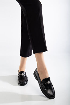 Suins Asral Taş Detaylı Kadın Babet Ayakkabı