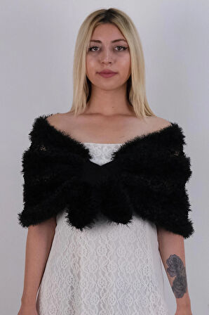 El Örgüsü Gelin Şalı Siyah