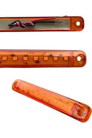10 Adet 9 Led'li Parmak Led Turuncu Kamyon Tır Ve 12/24 Volt Araçlar Aksesuar Dorse & Etek Lambası