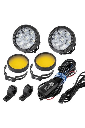 2 li set Motosiklet LED Sis Farı Metal Gövde D7 Led Enduro GS Serileri Uyumlu