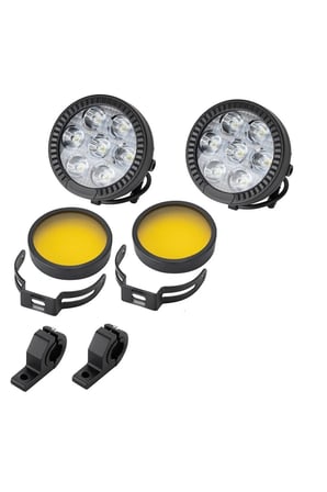 2 li set Motosiklet LED Sis Farı Metal Gövde D7 Led Enduro GS Serileri Uyumlu