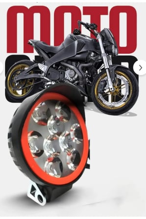 1 adet Açma Kapama Anahtarlı 2 Modlu Motosiklet LED Far Takımı – Flash Modu - Beyaz Işık (12V)