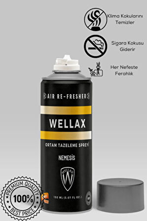 Koku Giderici Klima Bombası Dezenfektan Sprey 150 Ml, Temizleyici Tazeleyici Nemesis