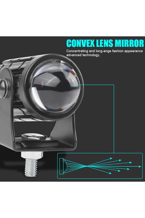 1 Adet Beyaz / Sarı Renkli Universal Motosiklet Sis Farı Mini Spot Lens Led Far Uyumlu