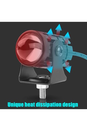 1 Adet Beyaz / Sarı Renkli Universal Motosiklet Sis Farı Mini Spot Lens Led Far Uyumlu