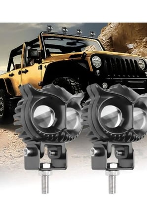 2 ADET AÇMA KAPAMA ANAHTARLI BAYKUŞ LED SİS FARI ÇAKARLI 4 FONKSİYON ÇİFT RENK SARI-BEYAZ MOTO-OFFROAD-SUV-İŞ MAKİNESİ
