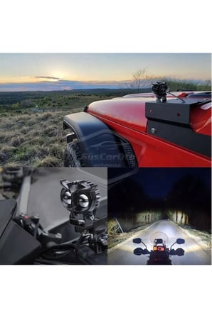2 ADET AÇMA KAPAMA ANAHTARLI BAYKUŞ LED SİS FARI ÇAKARLI 4 FONKSİYON ÇİFT RENK SARI-BEYAZ MOTO-OFFROAD-SUV-İŞ MAKİNESİ