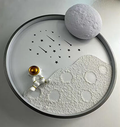 Astronot Ledli Kumandalı Tavan Avizesi 3 Işık Renk Tonu (Sarı, Beyaz ve Günışığı) Kumanda Ile Gece Modu