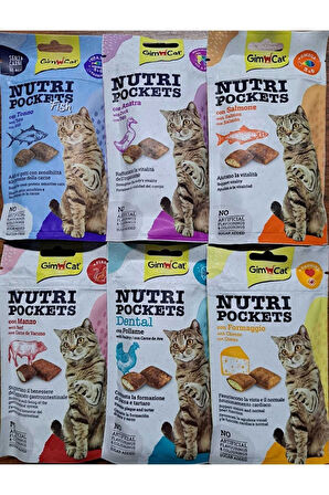 Kedi Ödül ve Vitamin Tabletleri Karışık 6'lı Set 60grx6 Adet
