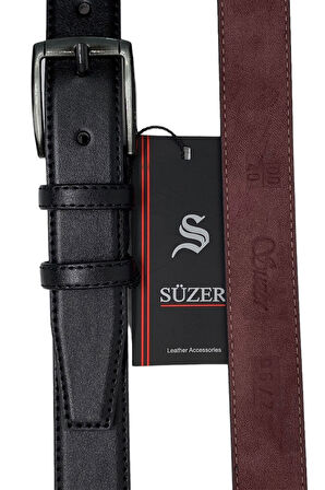 3 Cm Klasik Suni Deri Çocuk Kemeri