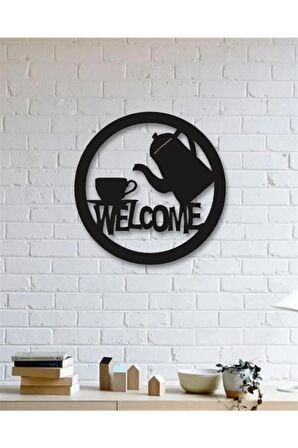 Welcome Çay Çaydanlık Duvar Dekoru - Ev Dekorasyon Mutfak Cafe