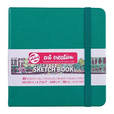 Talens Art Creation Sketch Books Eskiz Defteri 140gr. 12 X 12 Yeşil