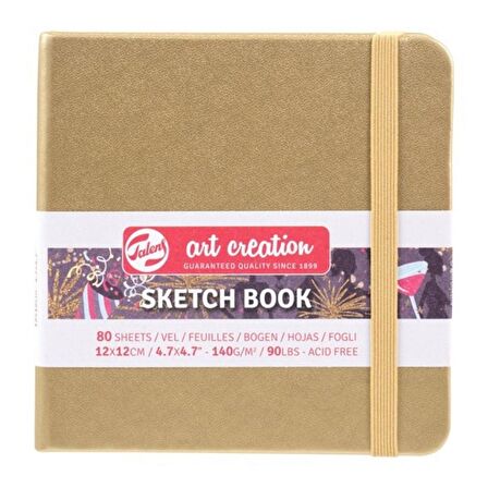 Talens Art Creation Sketch Books Eskiz Defteri 140gr. 12 X 12 Altın