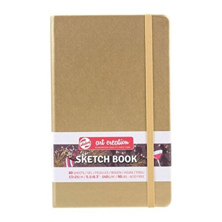 Talens Art Creation Sketch Books Eskiz Defteri 140gr. 13 X 21 Altın