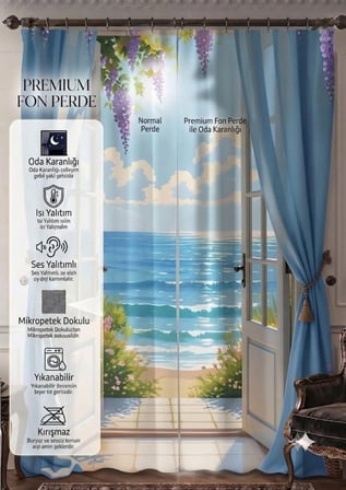 Özel Üretim Marka 240*280 Cm Çift Kanat Fon Perde Mikropetek Oda karanlığı Luxury Premium Kumaş Doku Deluxe Tüm Odalar ısı ses yalıtımlı leke tutmaz solmaz kahverengi at 