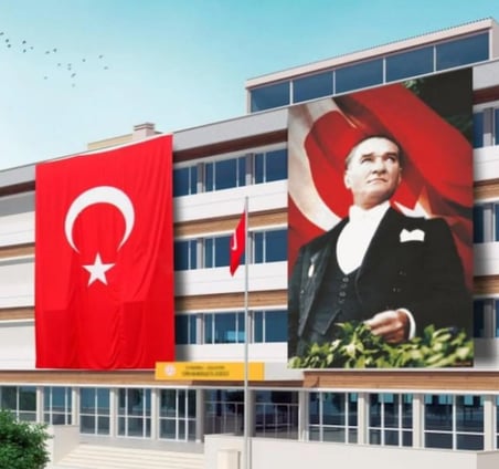ATATÜRK POSTERİ VE TÜRK BAYRAĞI 2'li SET 300X450CM 1.KALİTE PREMİUM RAŞEL KUMAŞ 2 ADET