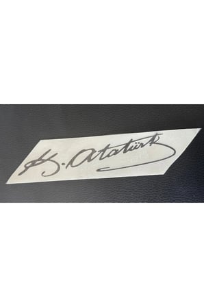 Kemal Atatürk imza sticker oto çıkartma